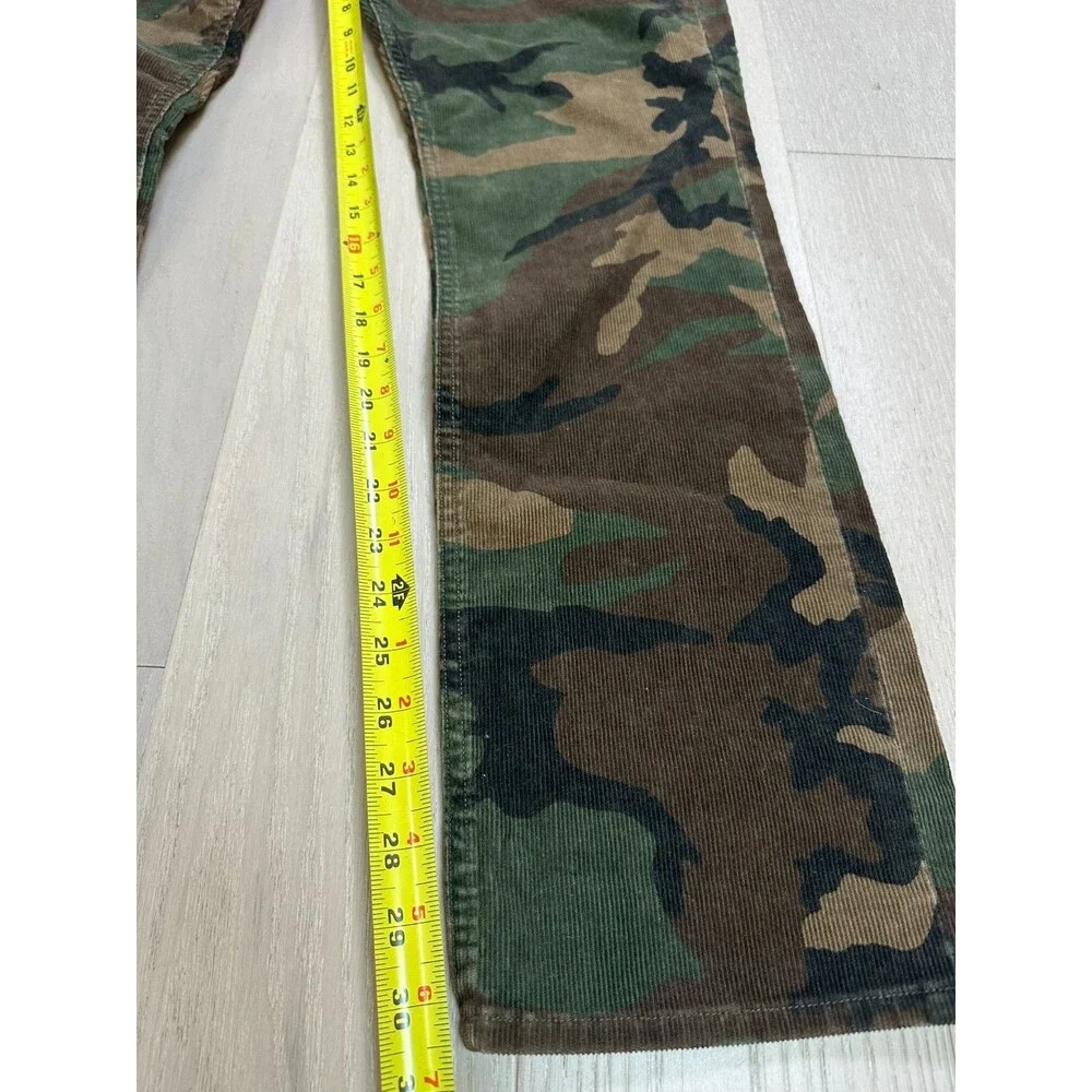 Ralph Lauren Camo Cords Classic Preppy Neutral Streetwear Straight Leg 32x32